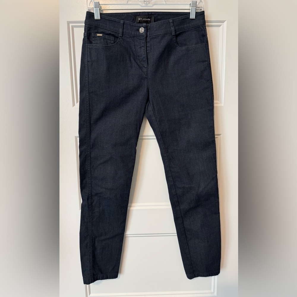 St. John Dark Indigo Skinny Jeans Women’s Size 2 Stretch 26” Inseam